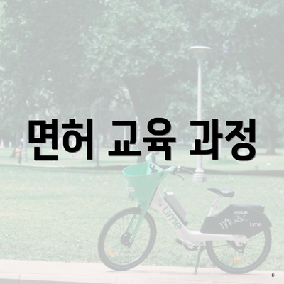 면허 교육 과정