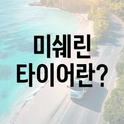 미쉐린 타이어란?