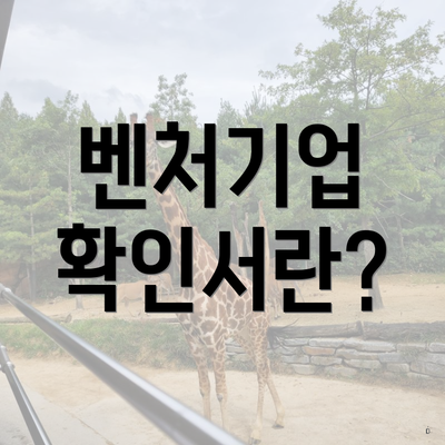 벤처기업 확인서란?