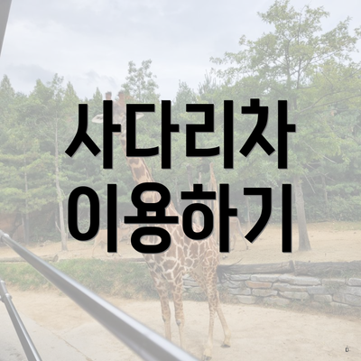 사다리차 이용하기