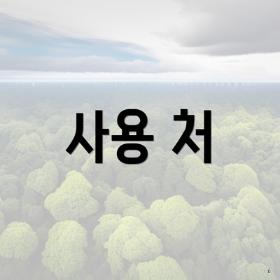 사용 처