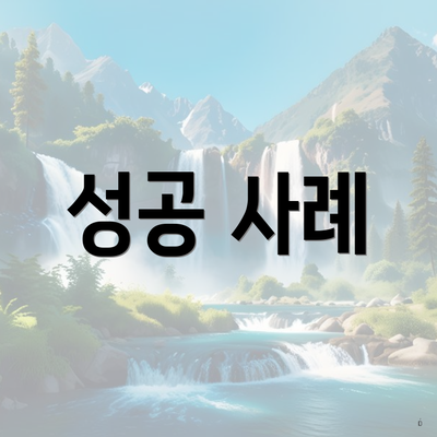 성공 사례