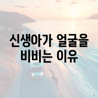 신생아가 얼굴을 비비는 이유