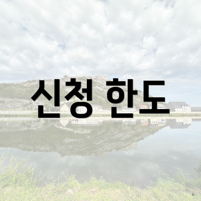 신청 한도