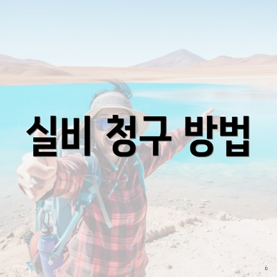 실비 청구 방법