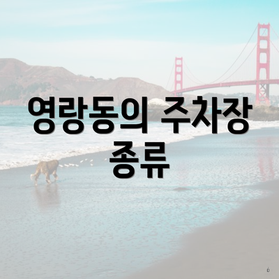 영랑동의 주차장 종류