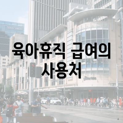 육아휴직 급여의 사용처