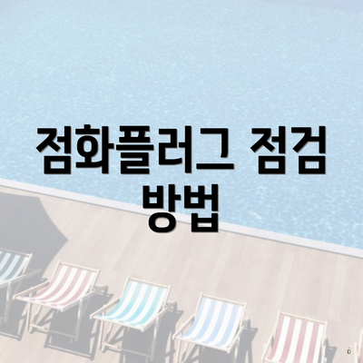 점화플러그 점검 방법