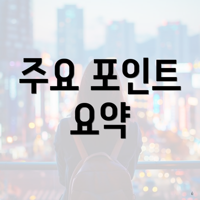 주요 포인트 요약