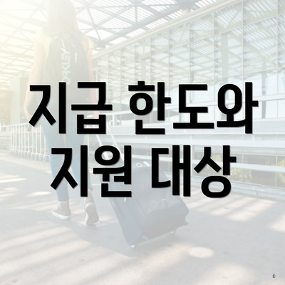 지급 한도와 지원 대상