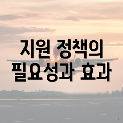 지원 정책의 필요성과 효과
