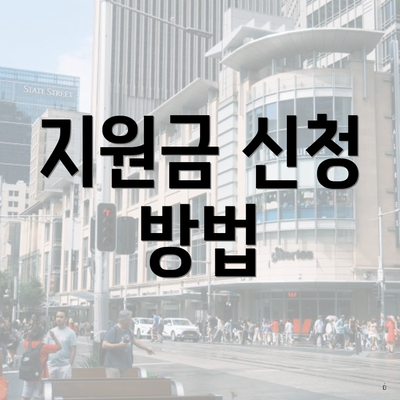 지원금 신청 방법