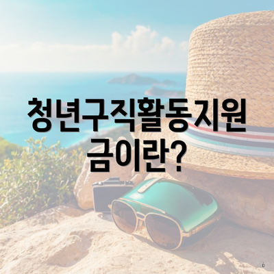 청년구직활동지원금이란?