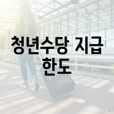 청년수당 지급 한도