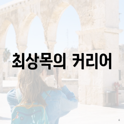 최상목 프로필 나이 학력 인스타 3 최상목의 커리어