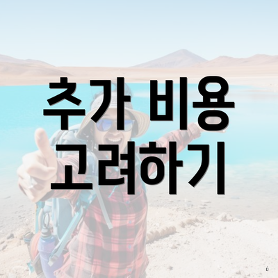 추가 비용 고려하기