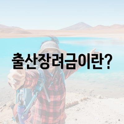 출산장려금이란?