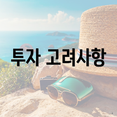 투자 고려사항