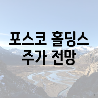 포스코 홀딩스 주가 전망