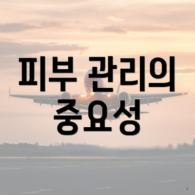 피부 관리의 중요성