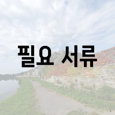 필요 서류