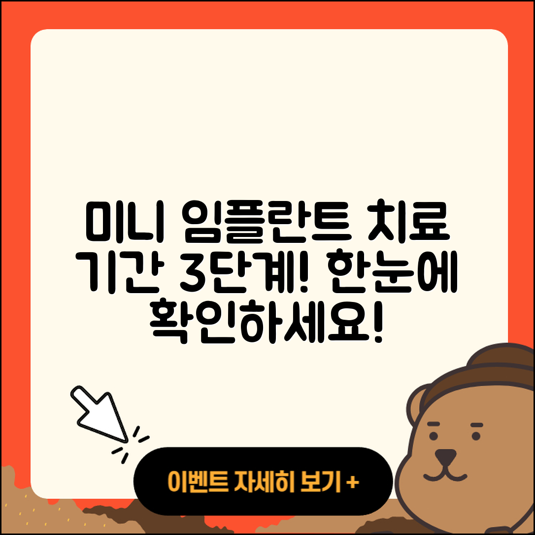 미니 임플란트 치료 기간 3단계 알아보기